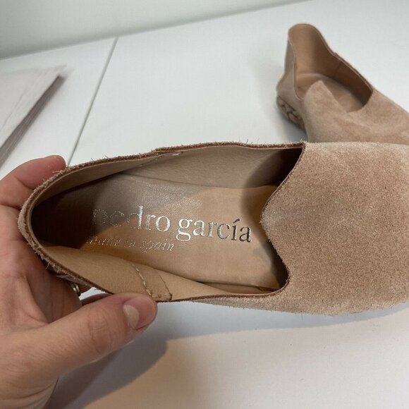 Pedro Garcia Nude Pink Suede Espadrilles Size 37.5 - Picture 6 of 8